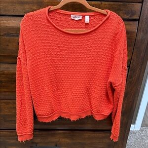 Orange Crew Neck Sweater